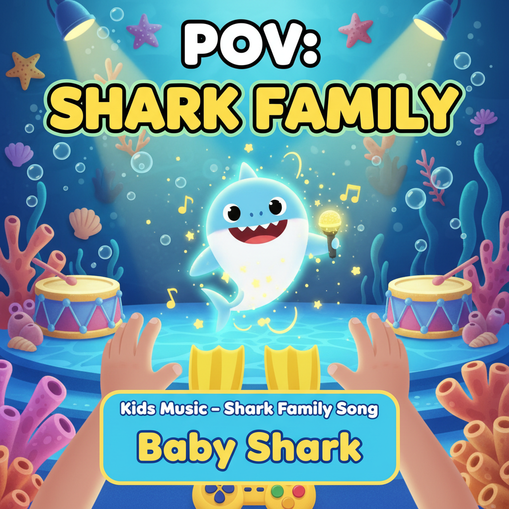 Shark Family Song for Kids 🦈 (2D Cartoon)