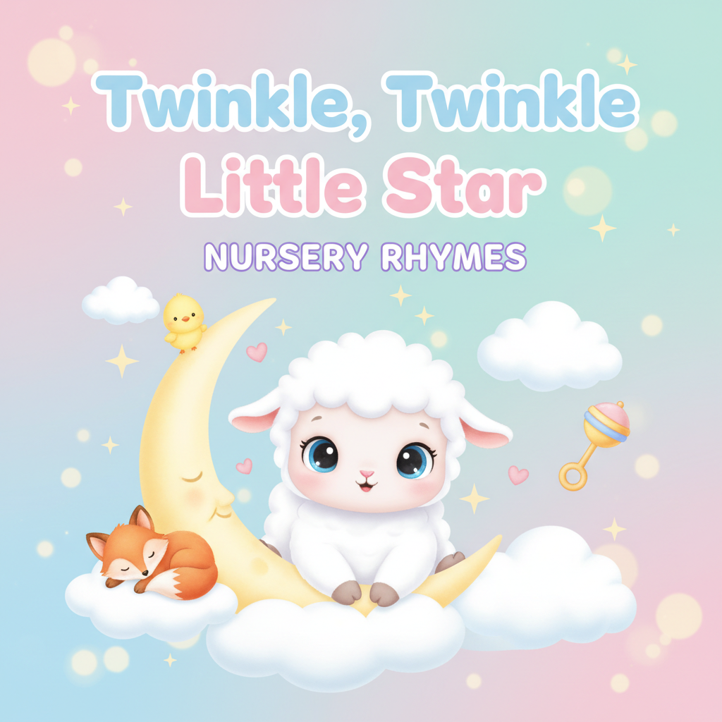 Twinkle, Twinkle, Little Star børnerim med søde dyr ✨