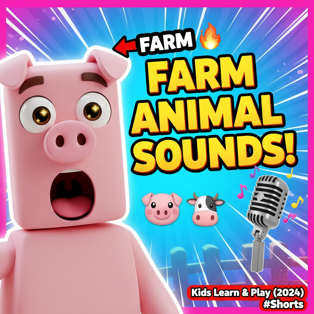 BEST Farm Animal Sounds! 🐷🐮 Kids Learn & Play (NEW 2024) 🔥