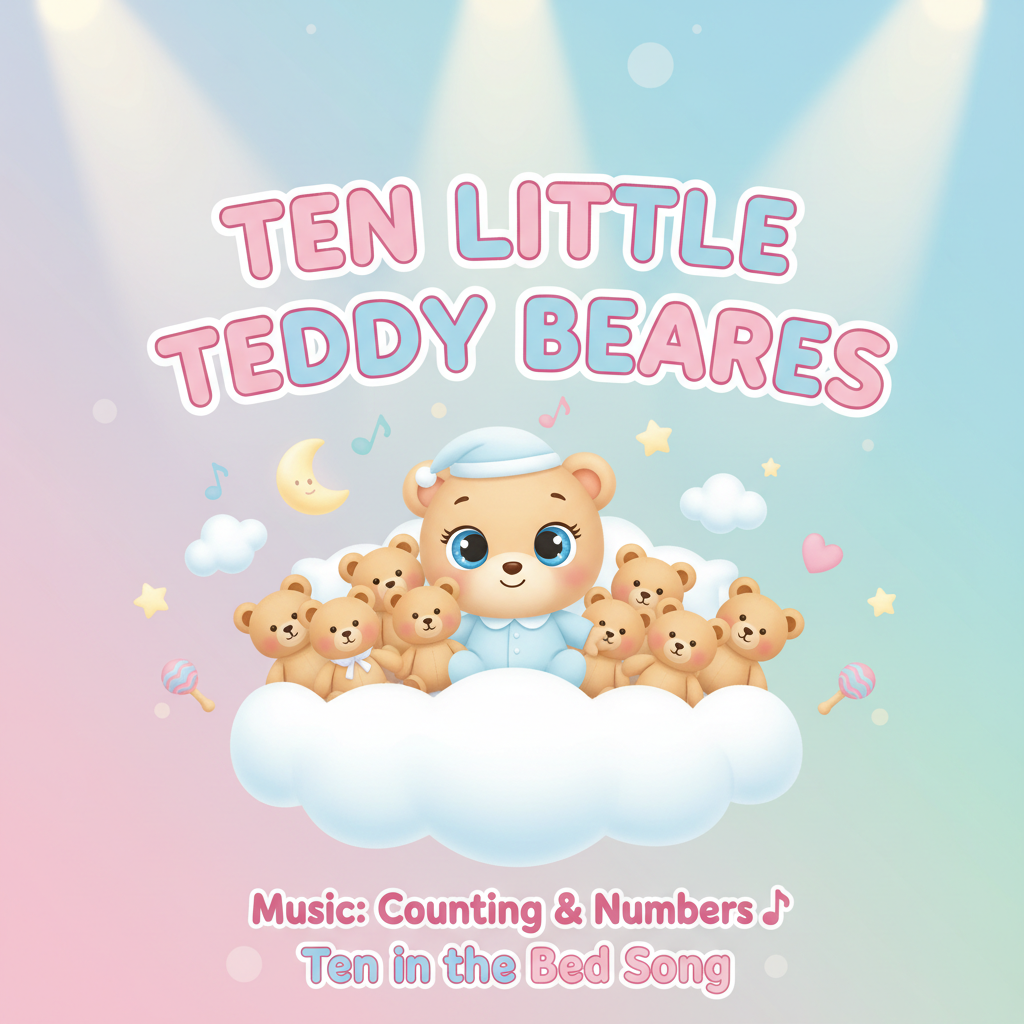 Gentle Counting & Numbers Music for Babies: Ten Little Teddy Bears 🧸