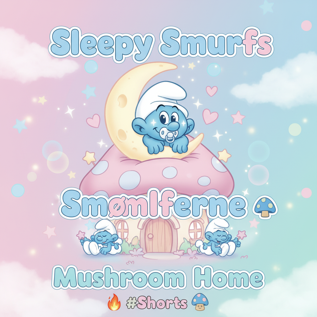 🔥 Sleepy Smurfs' Mushroom Home 🍄 #Shorts