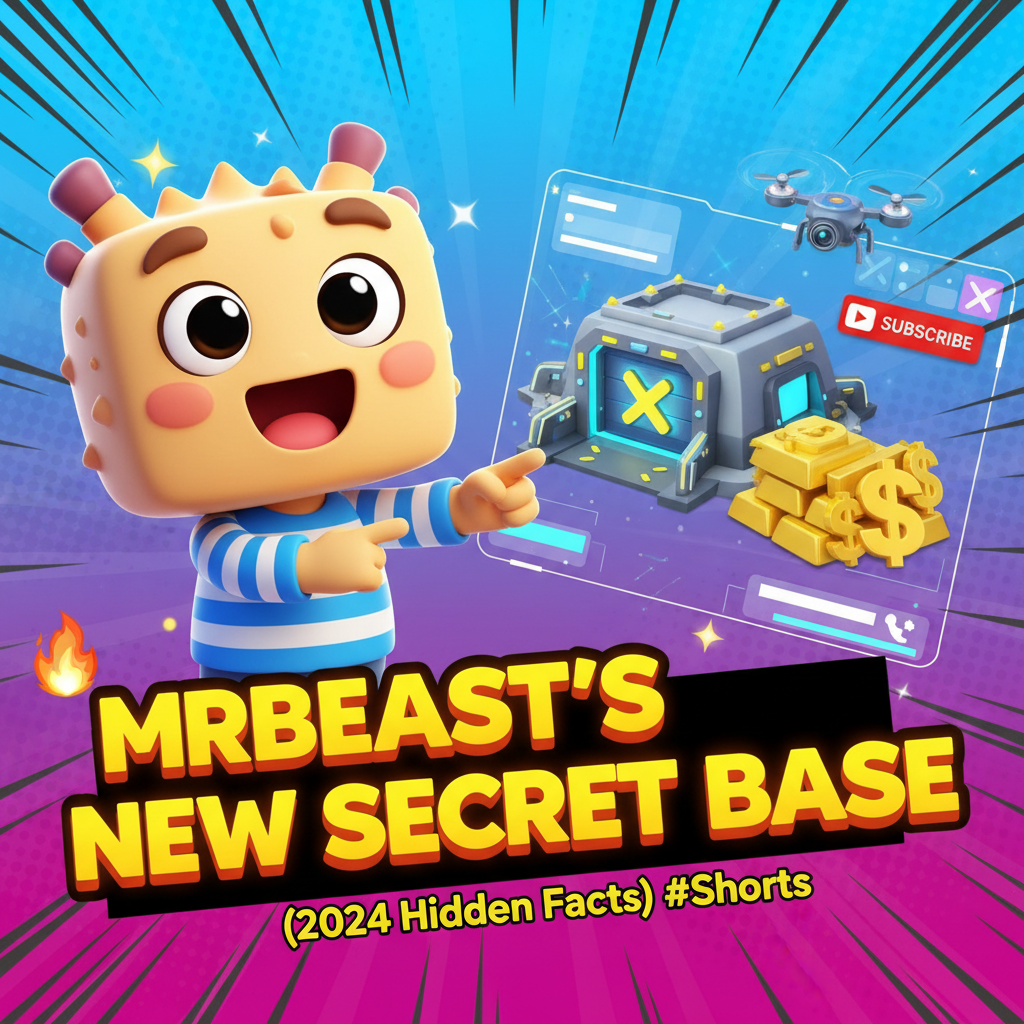 🔥MrBeast's NEW Secret Base REVEALED! (2024 Hidden Facts) #Shorts