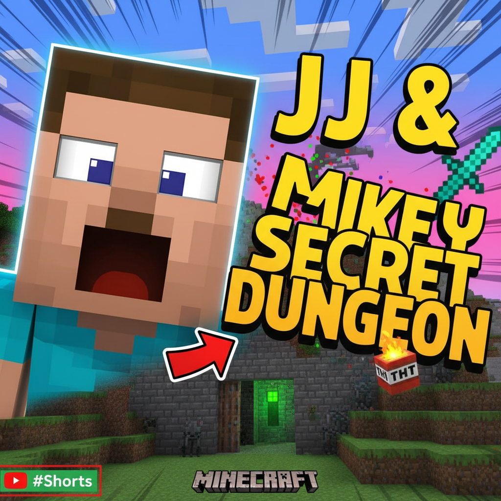 JJ & Mikey - Minecraft Adventure 🟥🟩 #Shorts