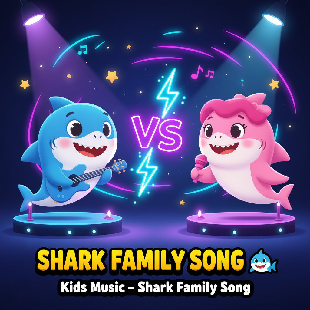 Shark Family Song for Kids 🦈 (Storybook Illustration)