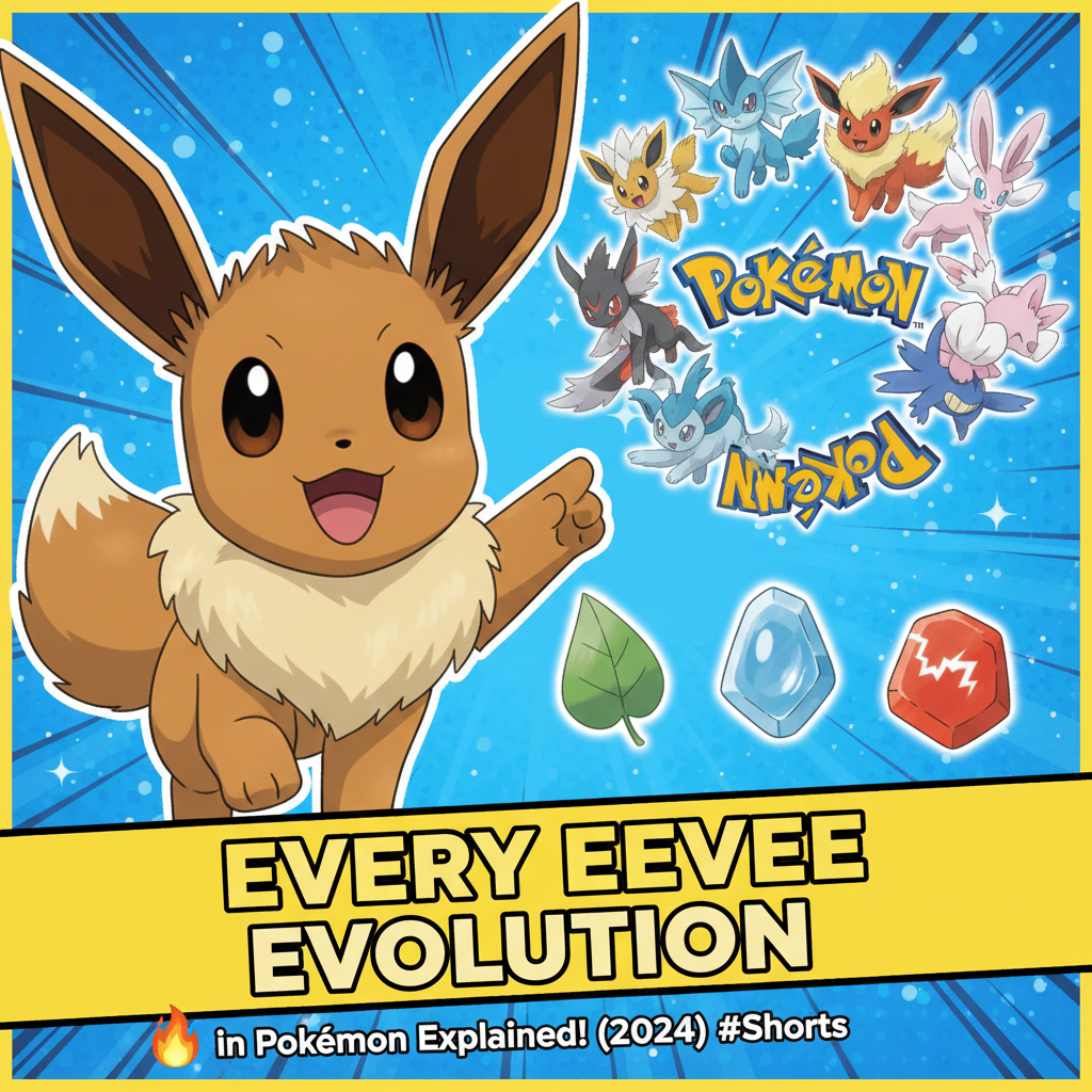 See All 8 Eevee Evolutions in 60 Seconds!