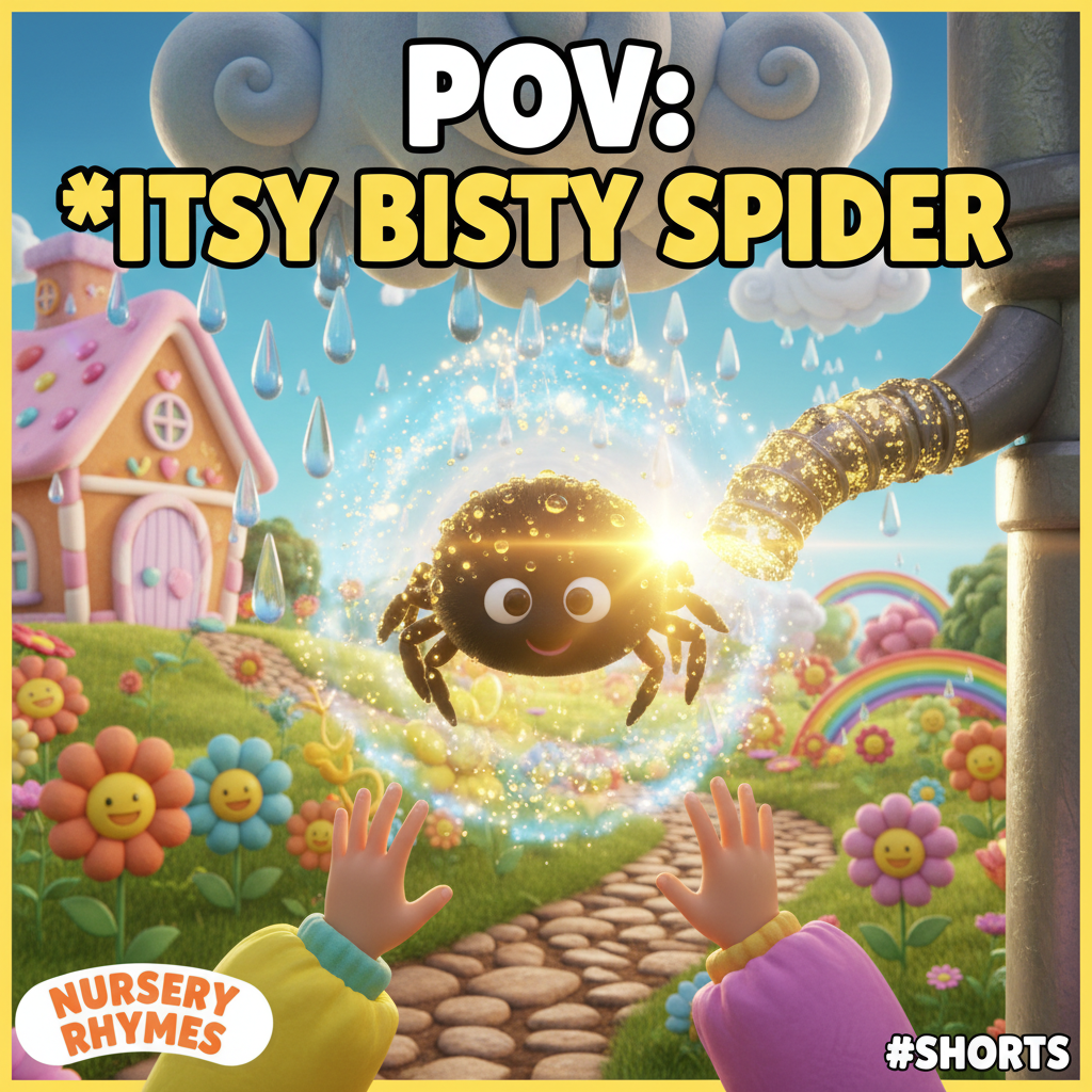 🔥 Itsy Bitsy Spider 🎶 (Børnesange) #Shorts