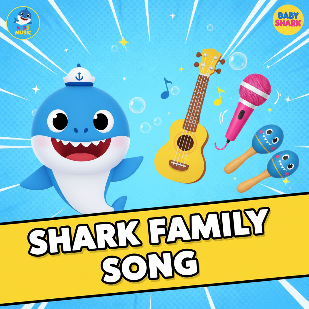 Shark Family Song for Kids 🦈 (3D Animation)