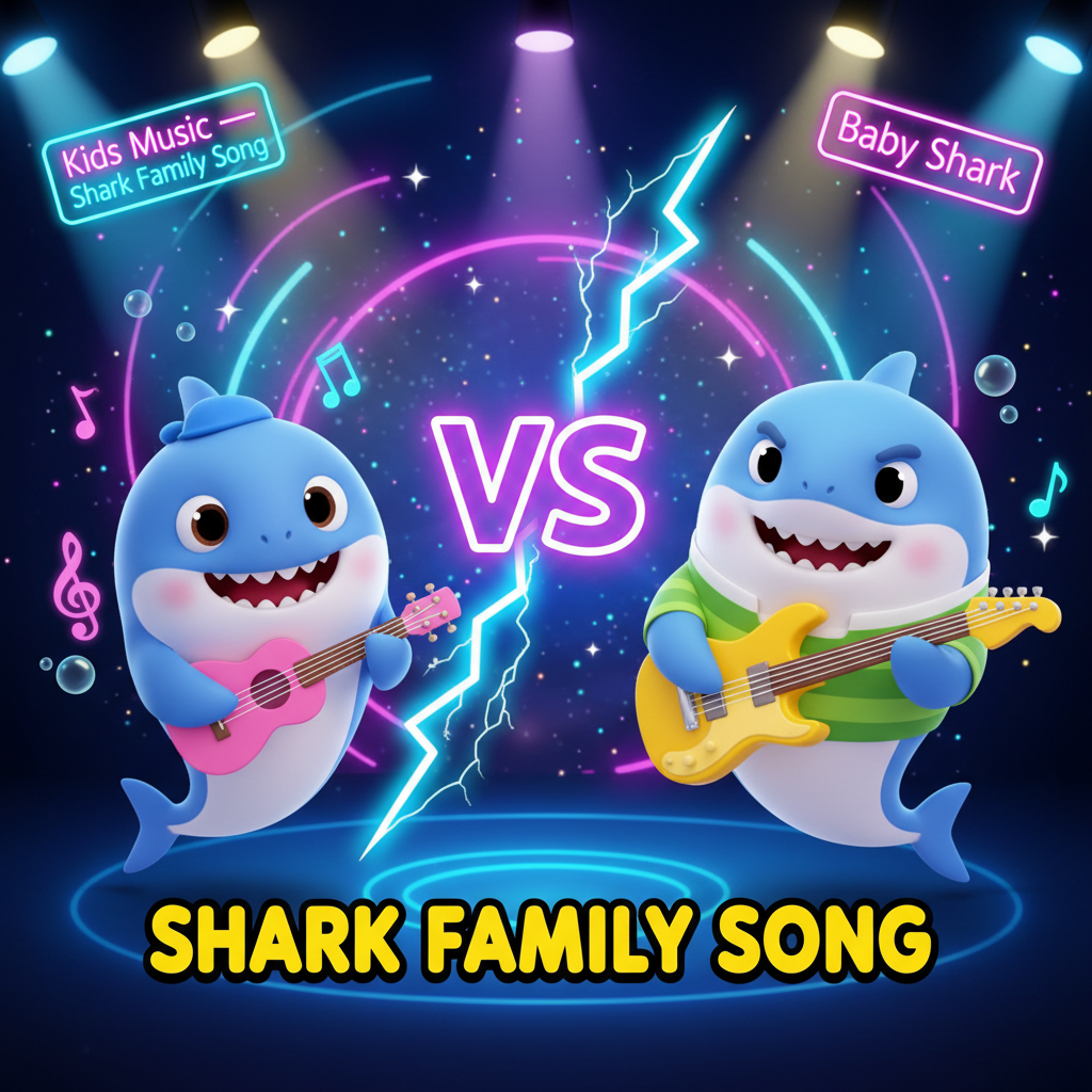 Shark Family Song for Kids 🦈 (3D Animation)