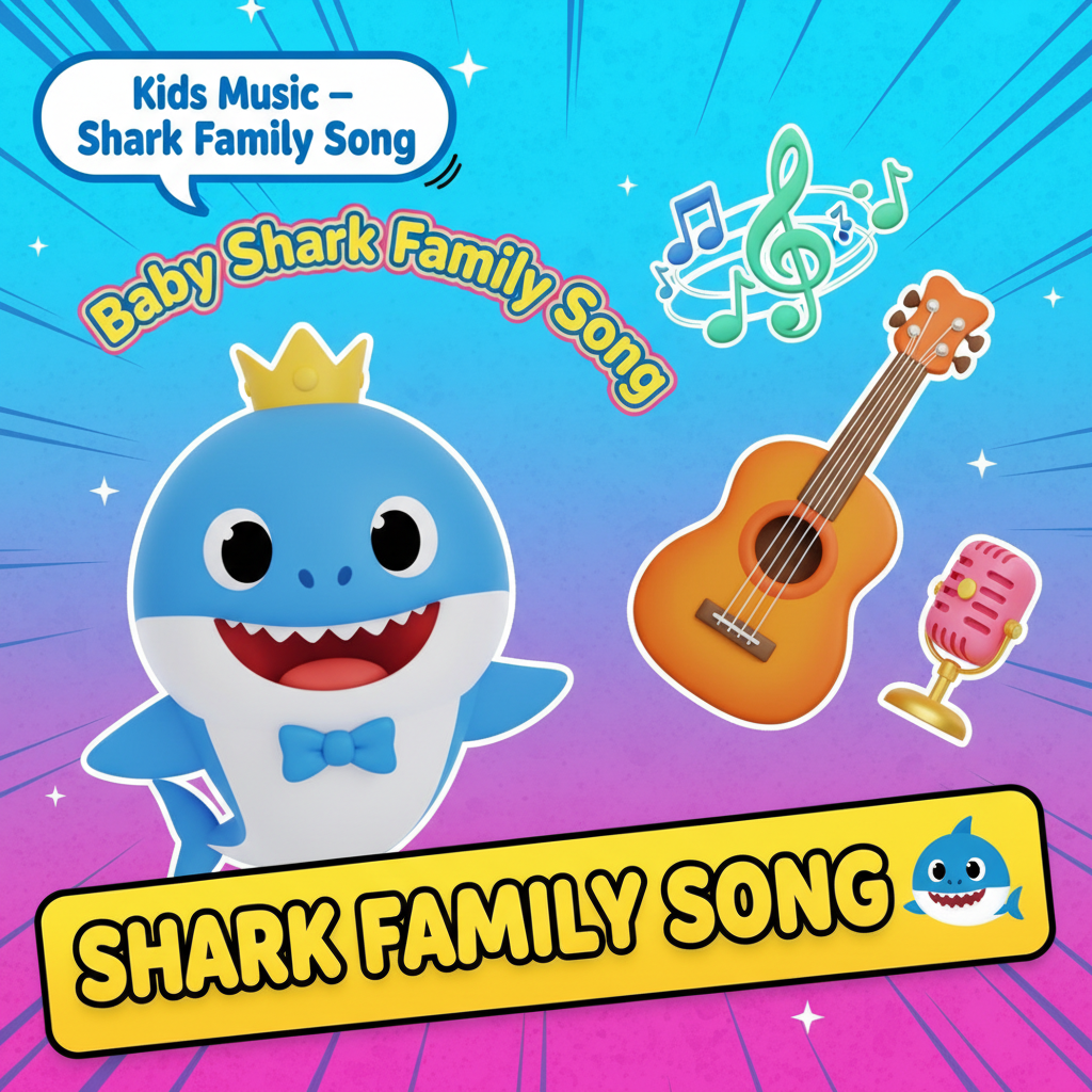 Shark Family Song for Kids 🦈 (3D Animation)