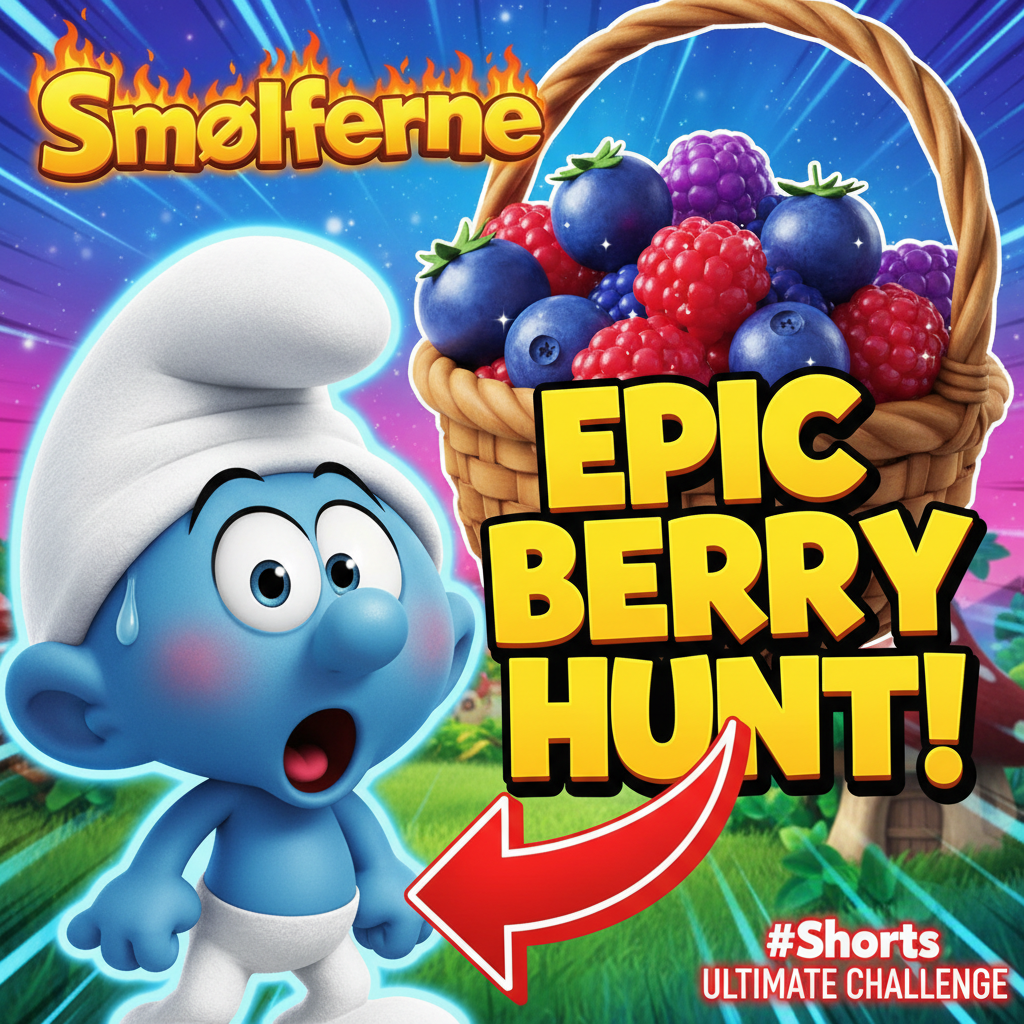 🔥 Smølferne: Baby Smurf's Epic Berry Hunt! (ULTIMATE CHALLENGE) #Shorts
