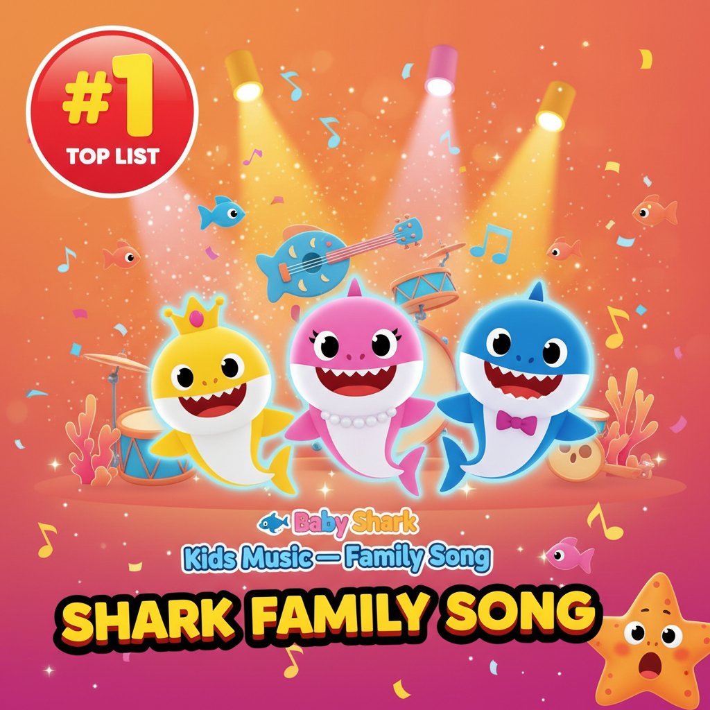 Shark Family Song for Kids 🦈 (3D Animation)