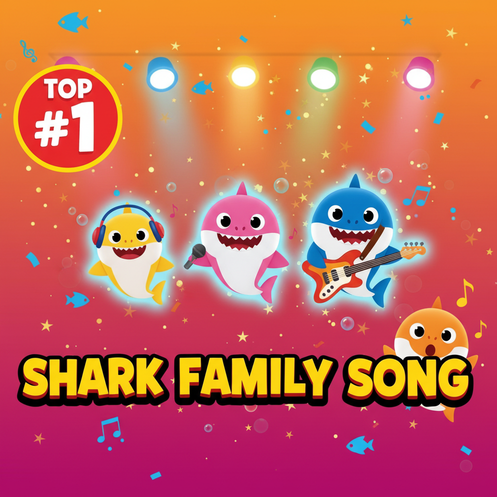 Shark Family Song for Kids 🦈 (3D Animation)