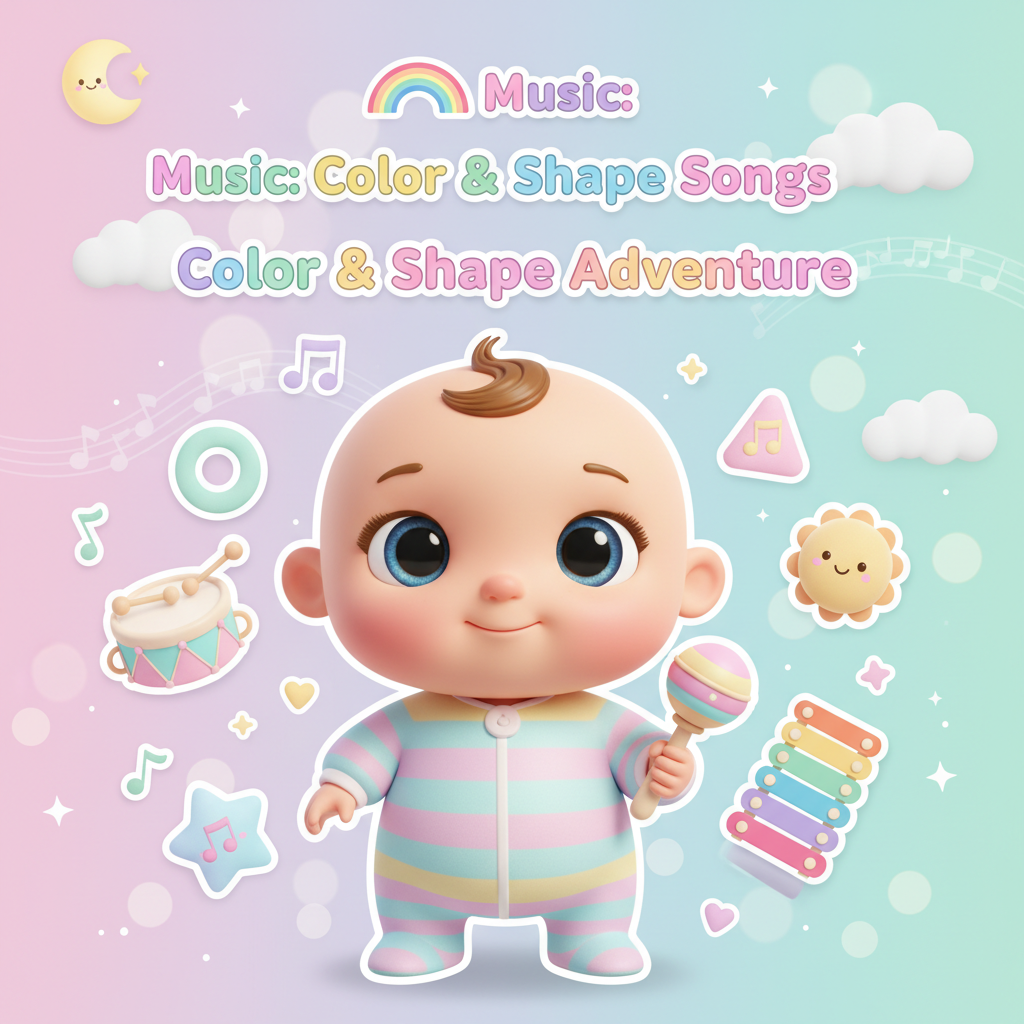 🌈 Music: Color & Shape Songs - Gentle Learning for Babies