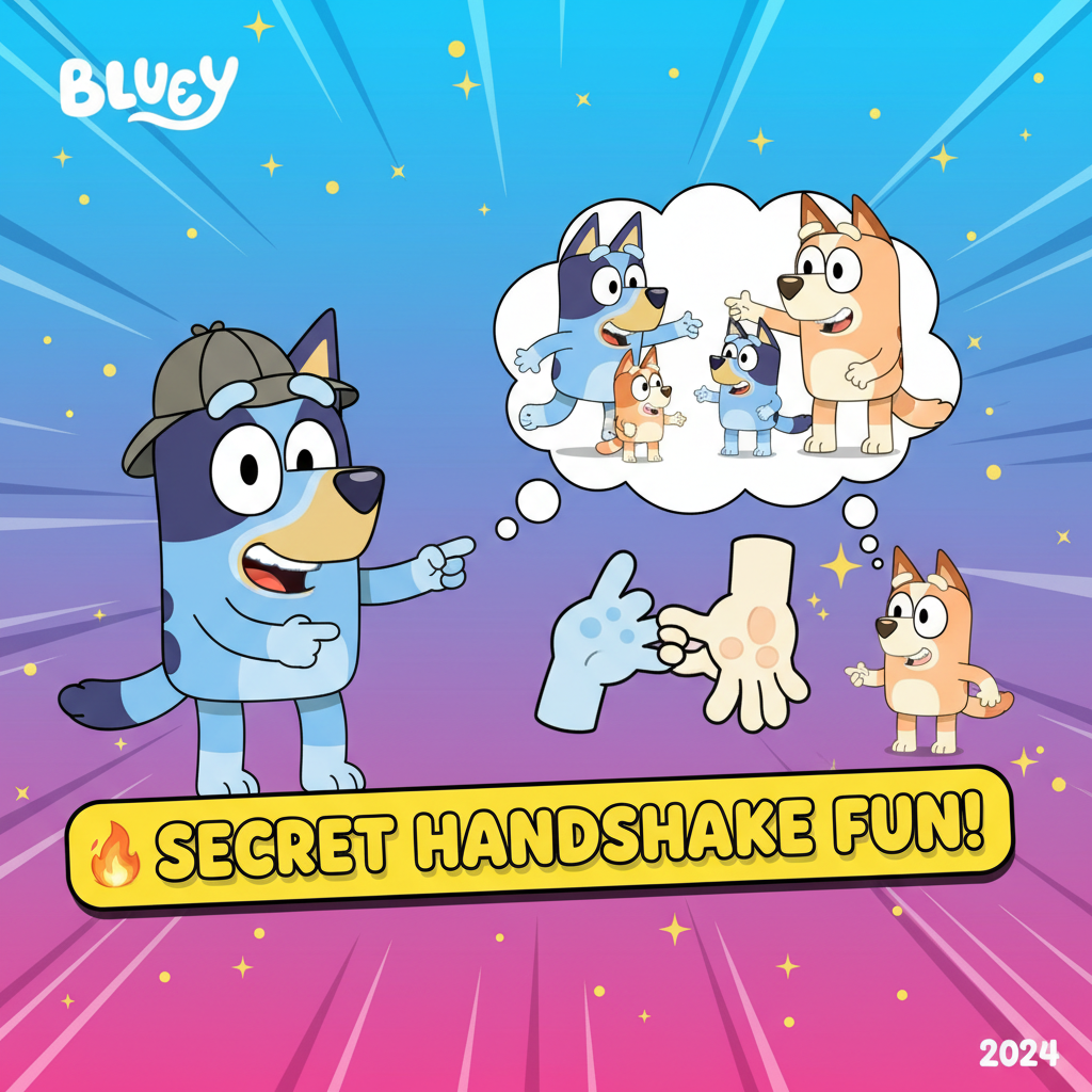 🔥Bluey: The SECRET Handshake Heeler Family FUN! (2024)